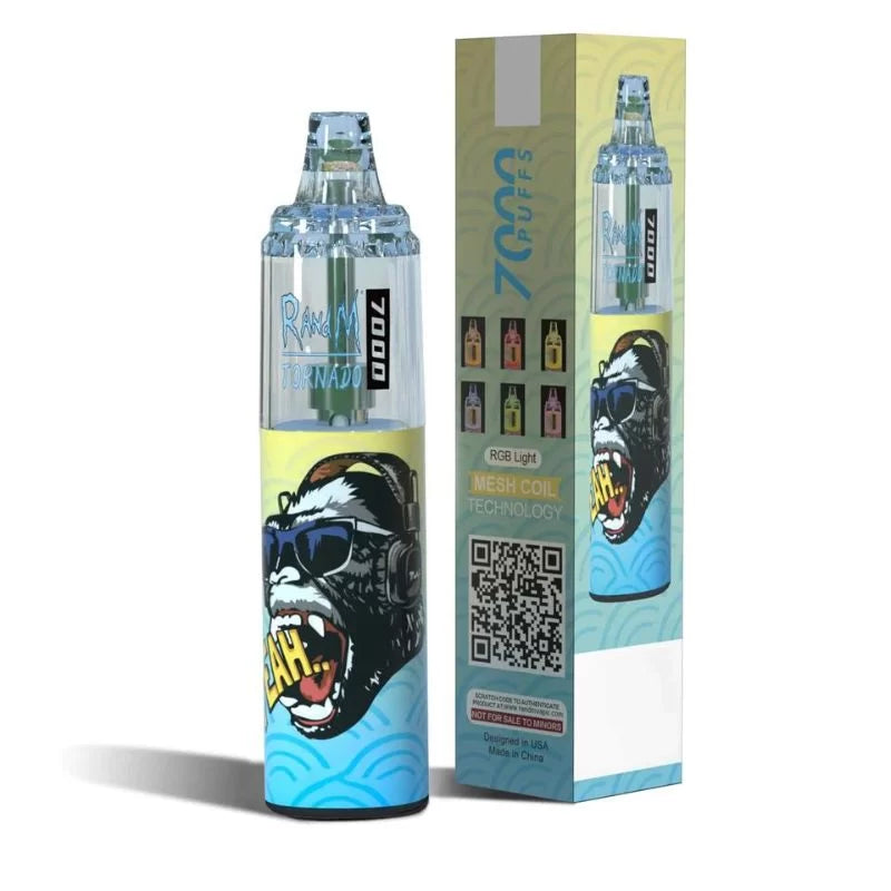 RAndM Tornado 7000 Puffs Disposable Vape - 0% Nicotine