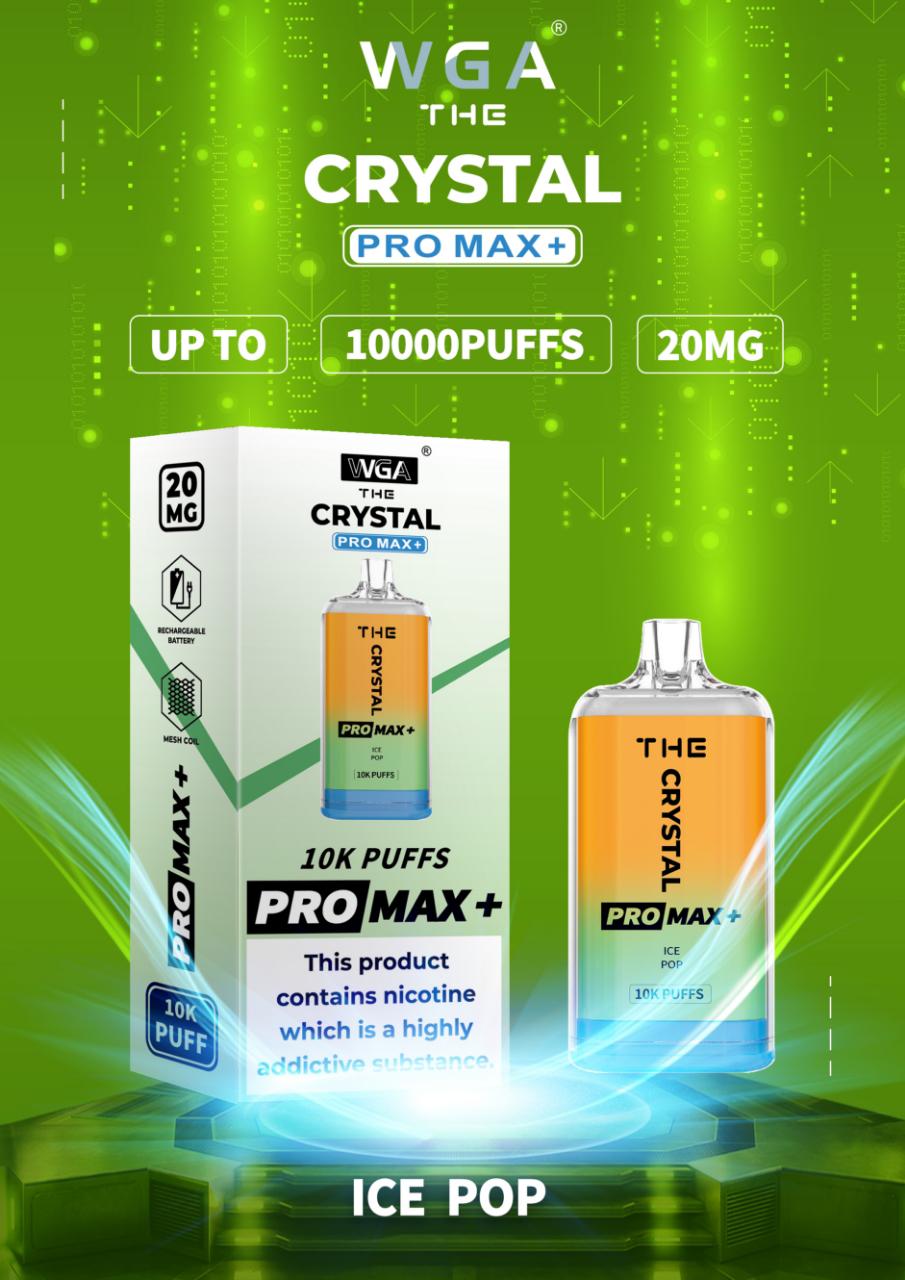 The Crystal Pro Max + 10000 Disposable Vape Pod Pack of 10