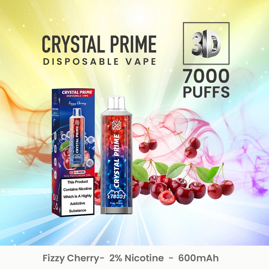 Crystal Prime 7000 Disposable Vape Puff Pod Device (Pack of 10)