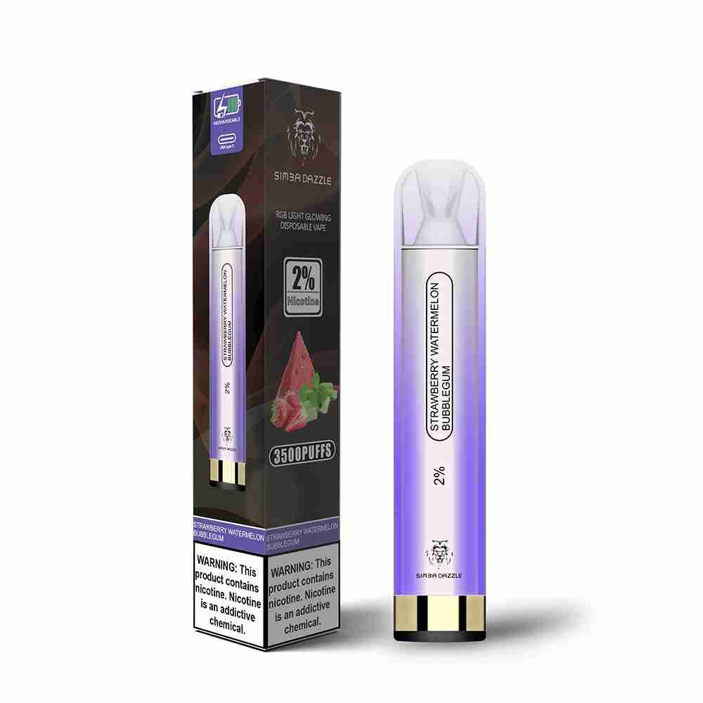 Simba Dazzle Disposable Glow Bar Rechargeable 3500 Puffs - #Simbavapes#