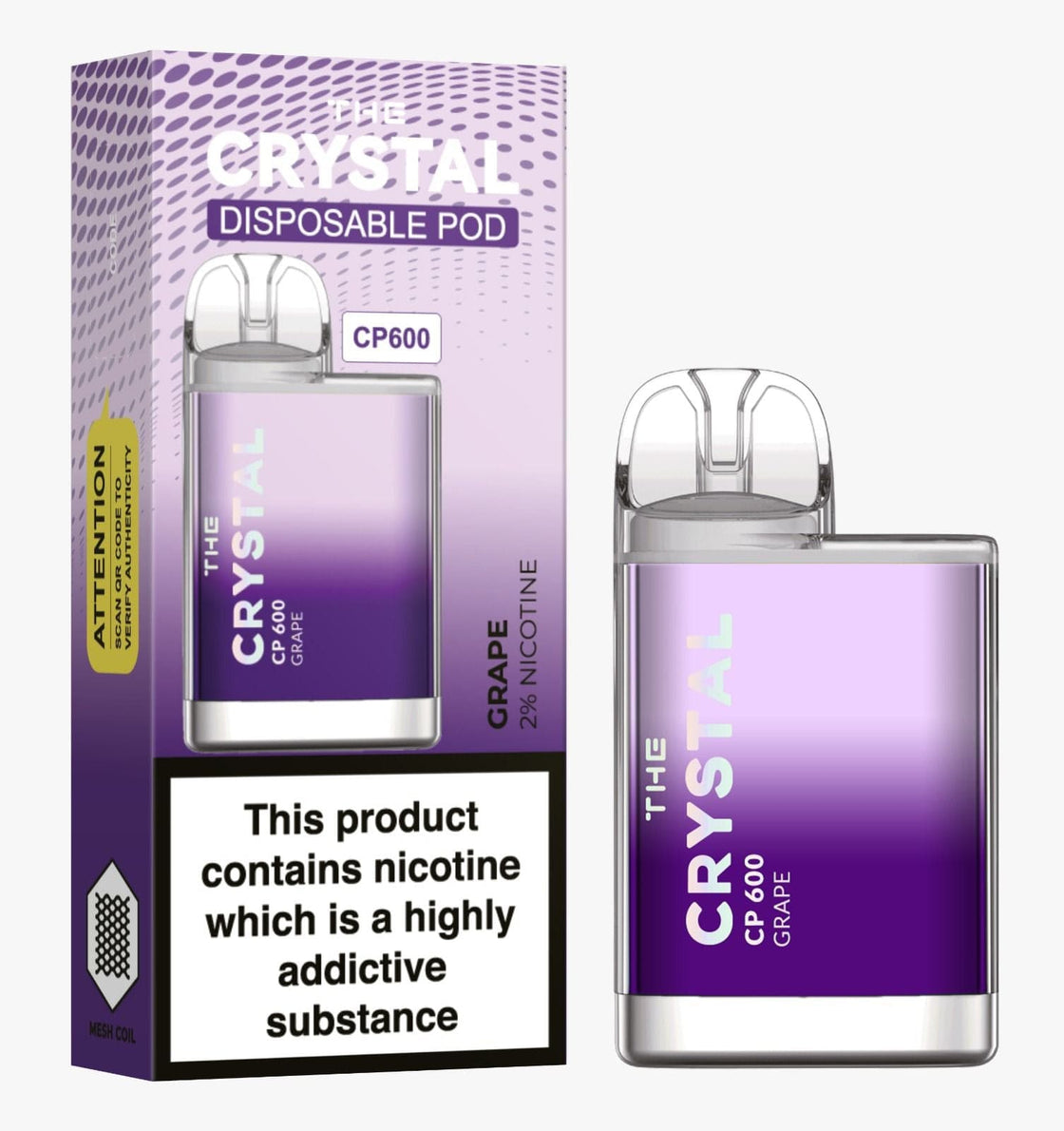 The Crystal CP600 Disposable Vape Puff Bar Box of 10 - #Simbavapes#